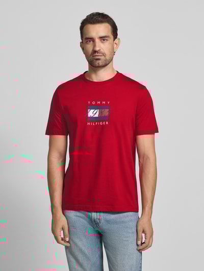 Tommy Hilfiger Regular Fit T-Shirt aus reiner Baumwolle Rot 4