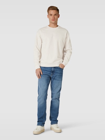 JOOP! Jeans Sweatshirt mit Allover-Label-Stitching Modell 'Cayetano' Offwhite 1