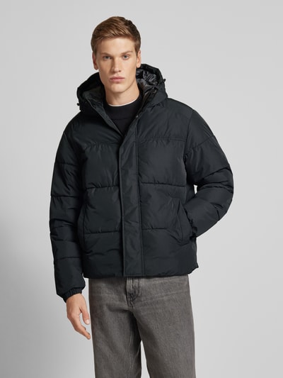 Jack & Jones Gewatteerd jack met capuchon, model 'BRADLEY' Zwart - 4