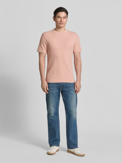 JACK & JONES Premium Strickshirt mit Rundhalsausschnitt Modell 'RILEY' Altrosa 1