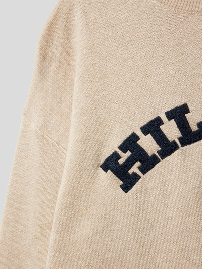 Tommy Hilfiger Teens Gebreide pullover met labelstitching, model 'TERRY' Zand - 2