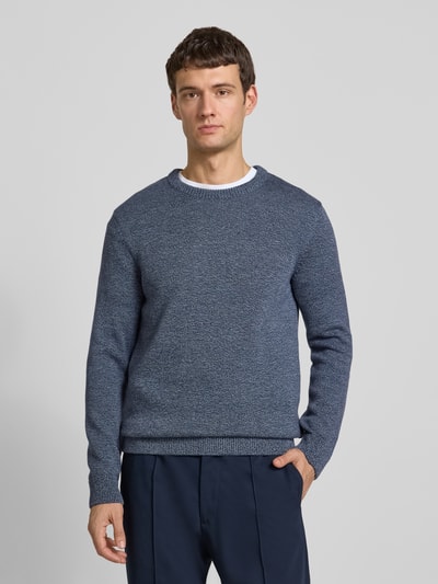 Armedangels Regular Fit Strickpullover aus reiner Baumwolle Modell 'ALVAARIO' Dunkelblau 4