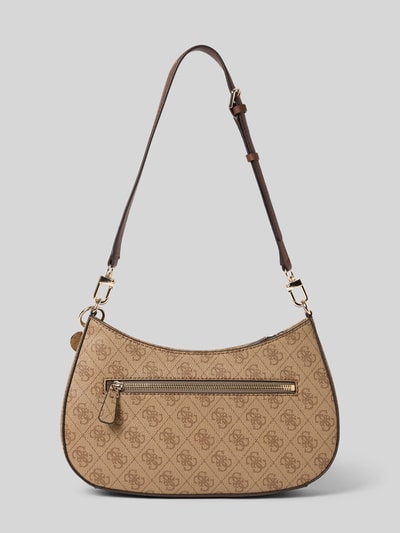 Produktfoto, Shoulder Bag mit Logo-Detail Modell 'Noelle' od Guess, materiał skóropodobny, nadruk z logo na całej powierzchni, detal z logo, główna przegroda z zamkiem błyskawicznym, odpinany pasek na ramię, szerokość w rozmiarze 1: 29 cm, długość w rozmiarze 1: 18 cm, głębokość w rozmiarze 1: 6 cm, długość paska na ramię w rozmiarze 1: 60 cm