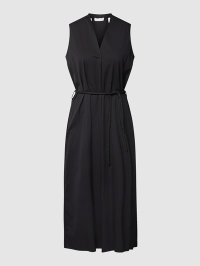 Cinque Midi-jurk met V-hals, model 'DINO' Zwart - 2