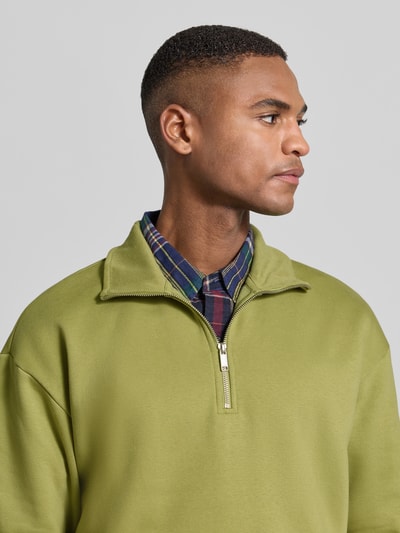 MCNEAL Sweatshirt met opstaande kraag Rietgroen - 3
