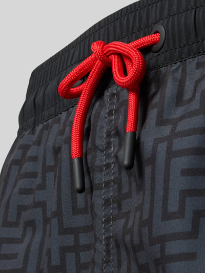 FIRE + ICE Regular Fit Badeshorts mit Tunnelzug Modell 'Nelson' Graphit 2