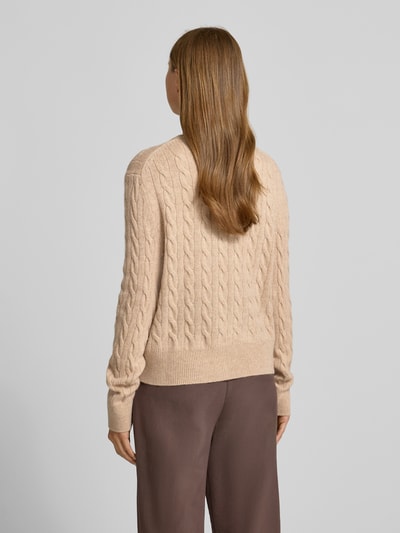 Christian Berg Woman Selection Gebreid jack van wolmix met structuurmotief Ecru - 5