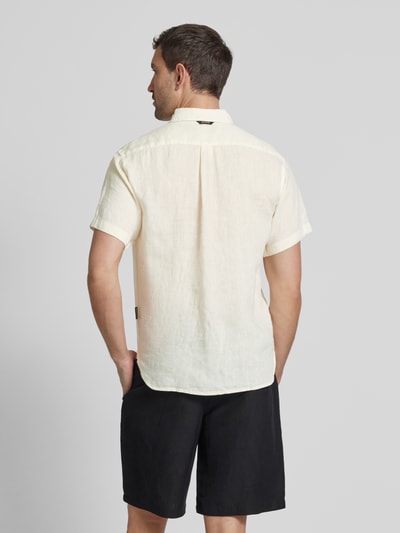 Napapijri Regular Fit Freizeithemd aus reinem Leinen Weiss 5