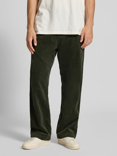 Carhartt Work In Progress Corduroy broek met elastische band, model 'FLOYDE' Donkergroen - 4
