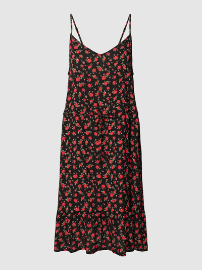 Vero Moda Mini-jurk van viscose met V-hals, model 'EASY' Zwart - 2