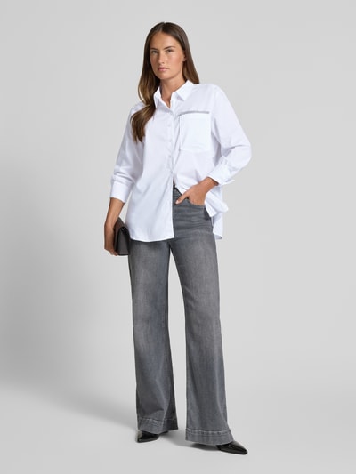 Betty Barclay Bluzka koszulowa z listwą guzikową Biały 1