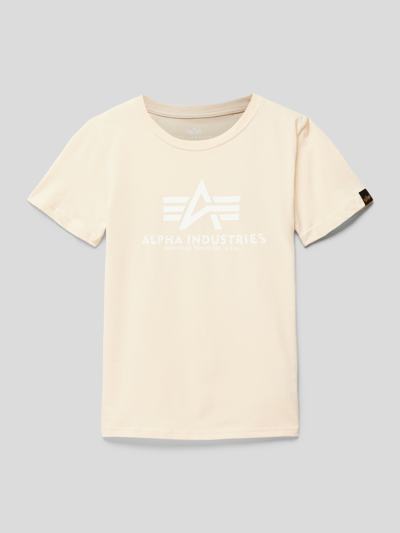 Alpha Industries T-Shirt mit Label-Print Offwhite 1