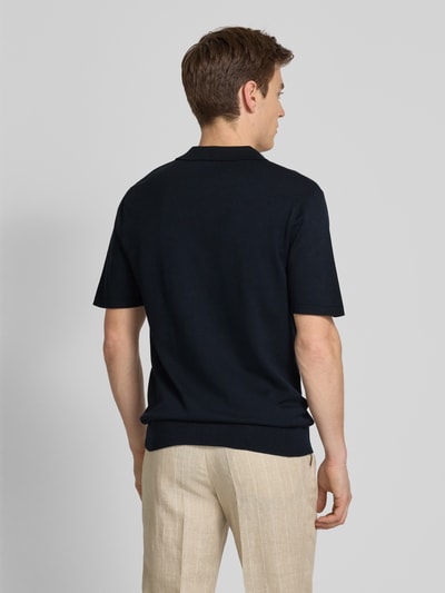 SELECTED HOMME Poloshirt mit V-Ausschnitt Modell 'TELLER' Marine 5