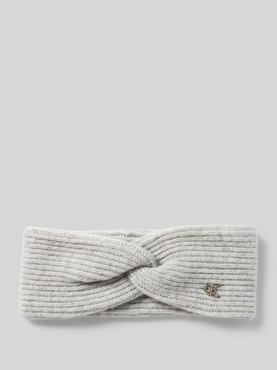 CK Calvin Klein Stirnband aus Lammwoll-Mix mit Label-Applikation Hellgrau 1