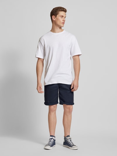 Redefined Rebel Regular Fit Bermudas mit Gürtel Modell 'MIKE' Dunkelblau 1