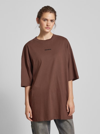 Review Essentials oversized T-shirt met logo  Leem - 4