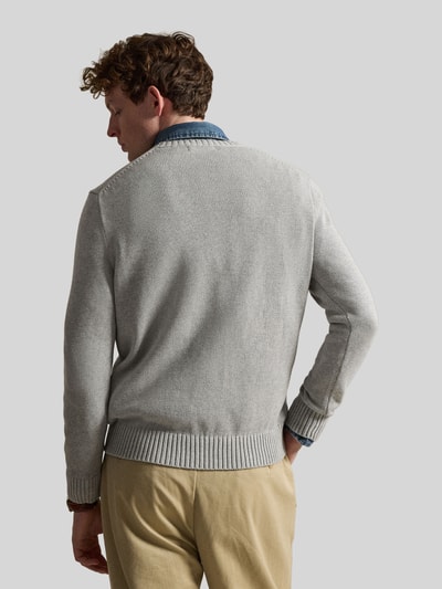 Polo Ralph Lauren Relaxed Fit Pullover aus reiner Baumwolle Hellgrau 5