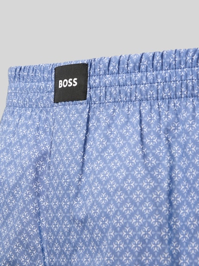 Produktfoto, Boxershorts aus reiner Baumwolle im 2er-Pack von BOSS, Optik:Allover-Muster, Label-Patch, Bundabschluss: Elastisch