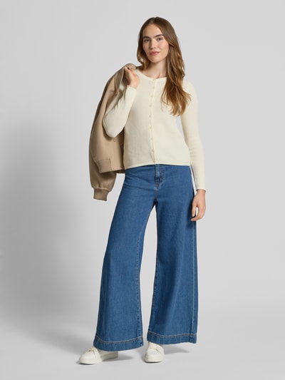 Christian Berg Woman Gebreide cardigan met structuurmotief Offwhite - 1