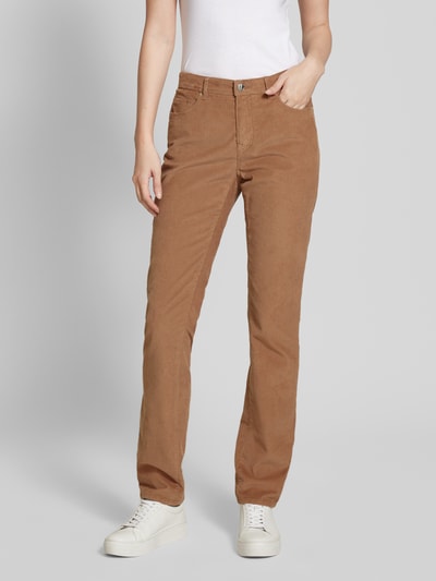 Brax Stoffen broek met 5-pocketmodel, model 'Mary' Beige - 4