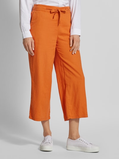 Christian Berg Woman Loose fit linnen culotte met tunnelkoord Terracotta - 4