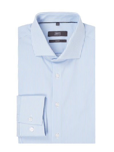 Jake*s Slim Fit Business-Hemd mit Stretch-Anteil Hellblau 5