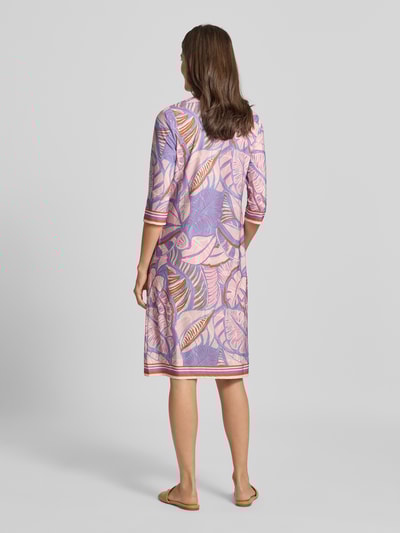 Christian Berg Woman Selection Knielanges Kleid mit Tunikakragen Mauve 5
