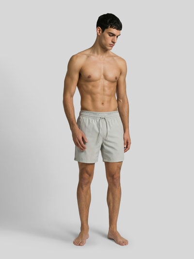 Calvin Klein Underwear spodenki kąpielowe z pasek z logo Srebrny 1