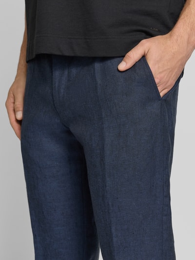 JOOP! COLLECTION Slim Fit Leinenhose mit Tunnelzug Modell 'Sake' Marine 3