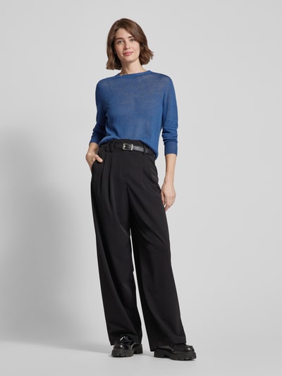 Weekend Max Mara Strickpullover aus reinem Flachs Modell 'ATZECO' Blau 1