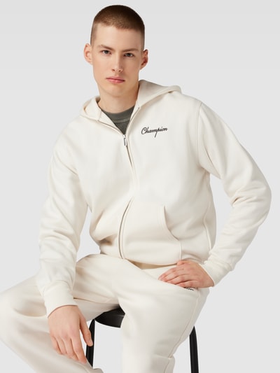 CHAMPION Sweatjacke mit Label-Stitching Offwhite 3