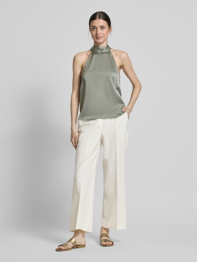 SEDUCTIVE Broek van linnenmix met persplooien, model 'DOMINICA' Offwhite - 1