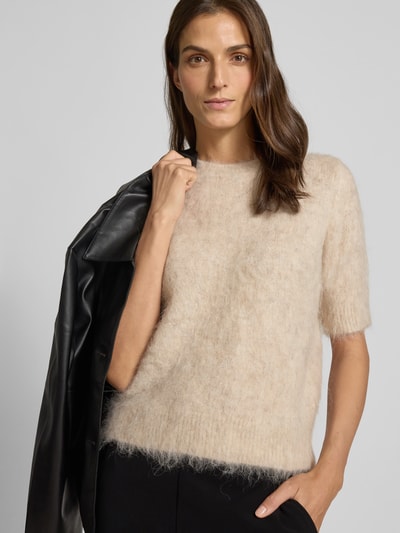 Someday Strickshirt aus Alpaka-Mix Modell 'Tuomi' Beige Melange 3