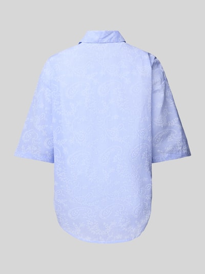 Christian Berg Woman Góra od piżamy z kołnierzykiem typu kent i listwą guzikową Błękitny 3