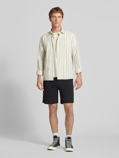 Marc O'Polo DENIM Loose Fit Jeansshorts aus Baumwoll-Mix Black 1