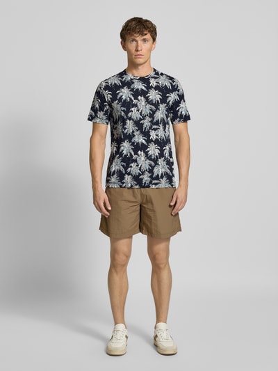 Tom Tailor Regular Fit T-Shirt aus reiner Baumwolle Marine 1