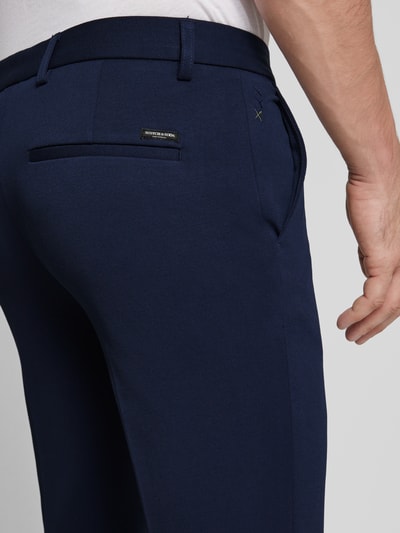 Scotch & Soda Slim Fit Chino mit Bügelfalten Modell 'Mott' Dunkelblau 3