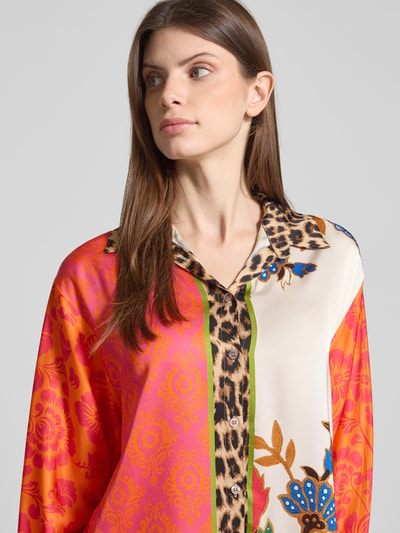 miss goodlife Relaxed fit blouse van viscose in all-over look Oranje - 3