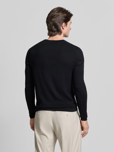 CINQUE Strickpullover mit gerippten Abschlüssen Modell 'WALLIE' Marine 5