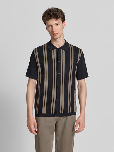 Marc O'Polo Regular Fit Poloshirt aus reiner Baumwolle Marc O'Polo × DFB Travel Collection Dunkelblau 4