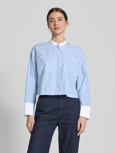 MAX&Co. Relaxed Fit Hemdbluse mit Stehkragen Modell 'CALA' Bleu 4