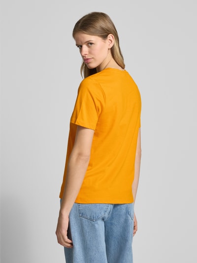 Marc O'Polo Denim T-Shirt mit Label-Print Orange 5