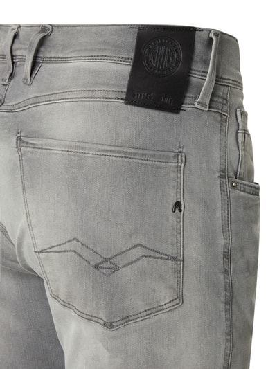 Replay Slim Fit Jeans mit Stretch-Anteil Modell 'Anbass' Mittelgrau 4