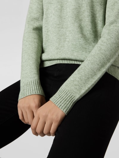 Only Pullover van viscosemix, model 'Lesly' Mintgroen gemêleerd - 3