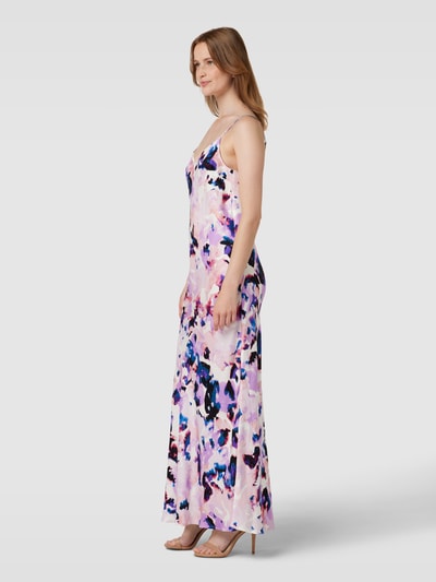 Selected Femme Maxi-jurk met all-over motief, model 'THEA' Felroze gemêleerd - 1