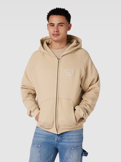 No Bystanders Hoodie mit durchgehendem Reißverschluss Camel 4