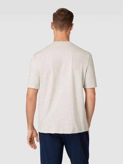 Huber Bodywear T-shirt met labelstitching Beige gemêleerd - 5