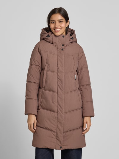 khujo Gewatteerde lange jas met capuchon, model 'Graya' Beige - 4