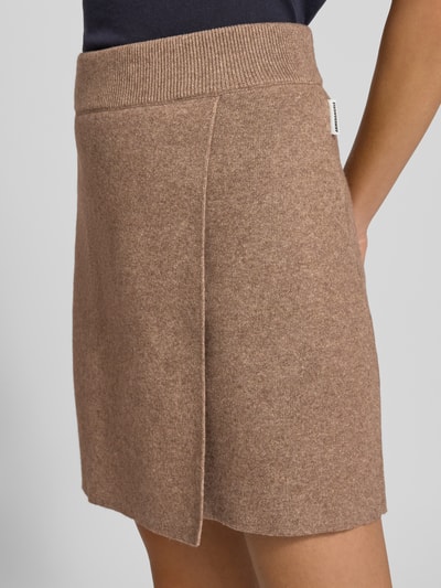 Armedangels Spódnica mini o rozkloszowanym kroju z mieszanki bawełny z dodatkiem wełny model ‘DARLAA’ Beżowy 3