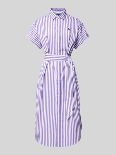 Polo Ralph Lauren Hemdblusenkleid in Midilänge Purple 2